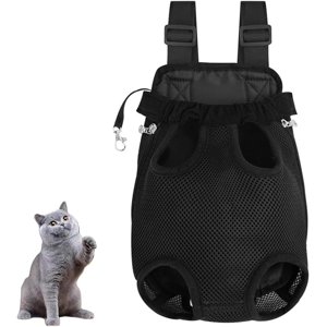 Cat Carrier, Portable Pet Carrier Backpack, Adjustable Pet Front Cat and Dog Carrier Backpack for Hiking and Riding(Purple,Medium)