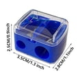 thumbnail image 1 of Yhmxh Double-hole Pencil Sharpener Office Stationery Student Pencil Sharpener Pencil Sharpener Manual Pencil Sharpener Plastic Roll, 1 of 2
