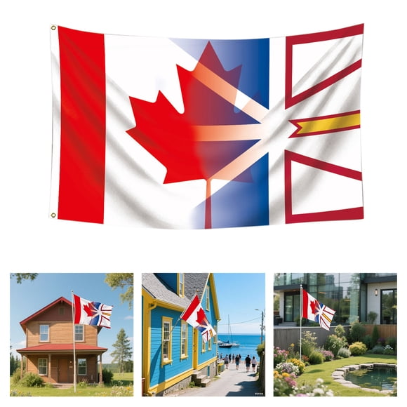Canada And Flag For Outdoor Canadian Region Of And Flags Polyester Banner With Canvas Header Brass For Outdoor Indoor Car Collapsible Flag Pole for Yard Table round Tablecloth 70 Inches 30 Foot Flag