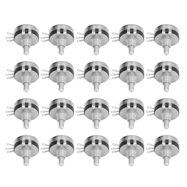 20Pcs Potentiomètre Assortiment Kit Film de Carbone Simple Tour Composant Conique Rotatif Wth1182w470k