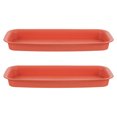 thumbnail image 1 of Miangastore 2Pcs Rectangular Plant Saucers Plastic Plant Saucers Planter Drip Tray Flower Pot Saucers, 1 of 9