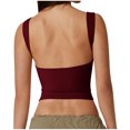 thumbnail image 4 of Yuyuzo Tank Tops for Women Crew Neck Sleeveless Basic Tank Tops Seamless Backless Solid Color Crop Shirts, 4 of 6