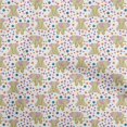 thumbnail image 1 of oneOone Georgette Viscose White Fabric Circus Sewing Craft Projects Fabric Prints By Yard 42 Inch Wide-aC, 1 of 5