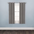 thumbnail image 1 of Mainstays Faux Suede 63" Drapery Grommet Window Curtains Panel, Charcoal, 1 of 6