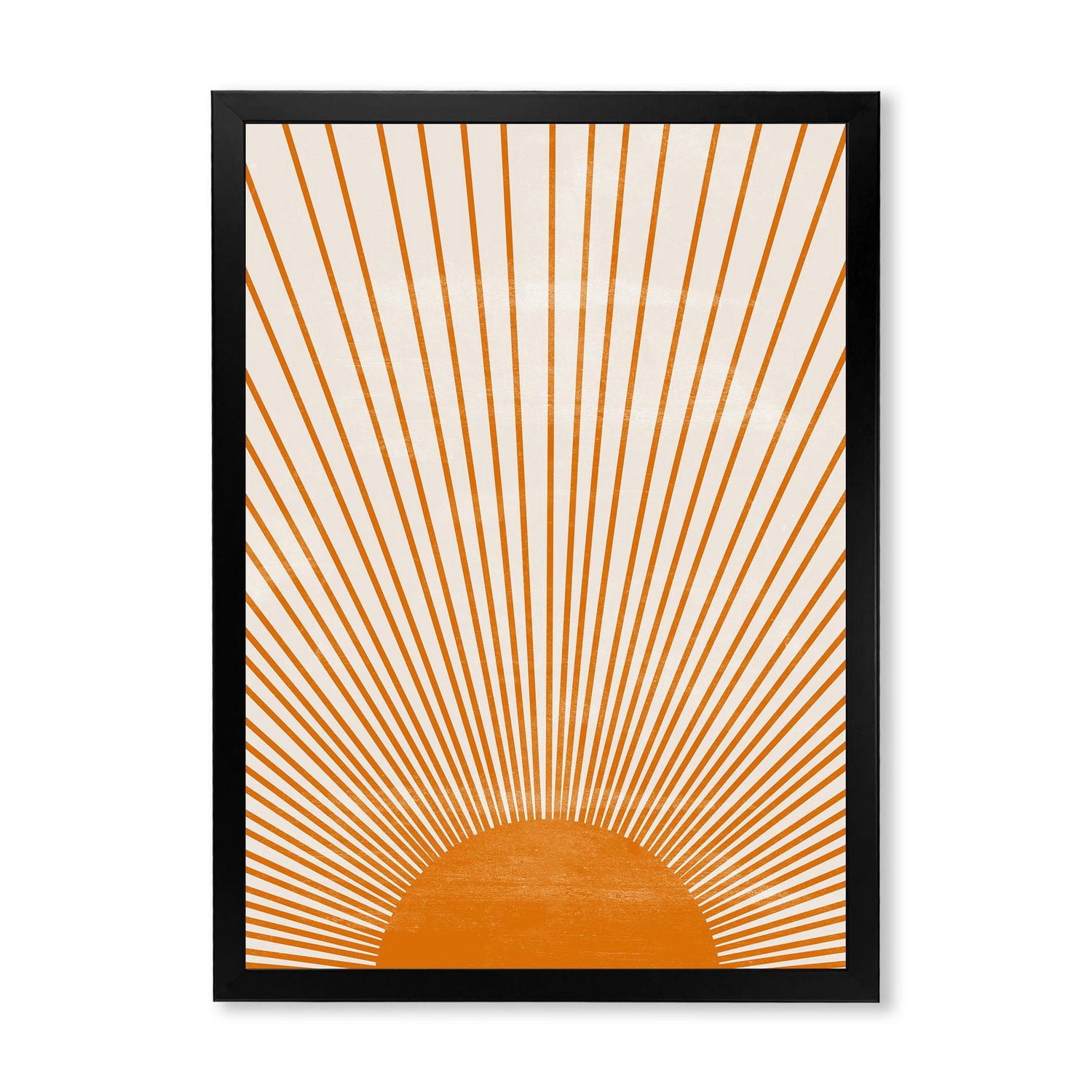 Designart Imprimé soleil orange III Art mural encadré