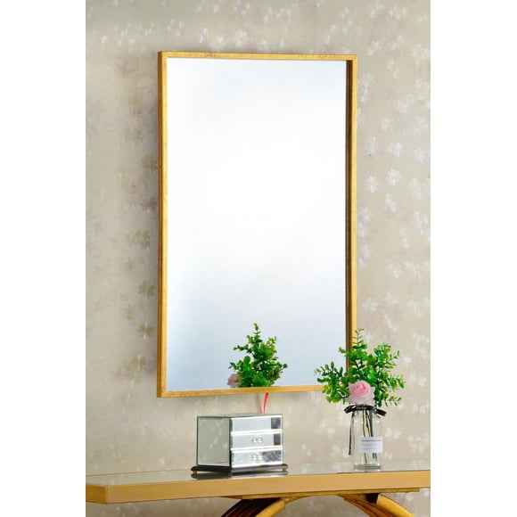 Plata Décor Rectangular Gold Mirror