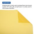thumbnail image 4 of Unique Bargains Flower Wrapping Fog Paper 22.8x22.8 Inch Waterproof Floral Wrapping Paper Yellow 20 Pcs, 4 of 7