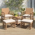thumbnail image 1 of Costway 5 Pieces Patio Conversation Set PE Rattan Balcony Furniture Set with Cushions, 1 of 10