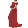 thumbnail image 4 of Julyccc Pregnants Front Split Off Shoulder Maxi Maternity Dress For Photography, 4 of 4