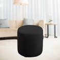 thumbnail image 3 of Langgg Housse Extensible pour Pouf, Protecteur de Meuble, Canapé Rond, Housse Élastique pour Pouf, Housses de Repose-Pieds, Housses de Sofa, Housse Ronde, Maison, Noir, 3 of 8