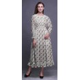 thumbnail image 2 of Bimba Robe Maxi à Volants pour Femmes, Manches Bishop, Col Rond, Taille Smockée - Grande, 2 of 5