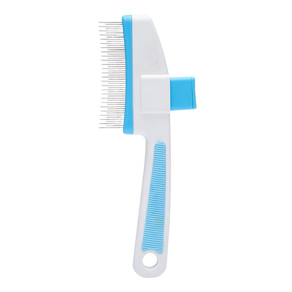 Pet Hair Removal Comb Flea Comb Cat Brush With Release Button Cat Grooming Brushes For Indoor Cats Shedding Cleaning Shedding Pet Hair Remover For Dogs Cats Pet Grooming Brush T Tibetan Accessories