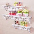 thumbnail image 2 of HURRISE New White Shabby Chic Filigree Style Shelves Cut Out Design Wall Shelf Home -US, 2 of 9