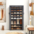 thumbnail image 1 of 10 Tiers Shoe Rack with Dustproof Cover 45 Pairs Closet Shoe Storage Cabinet Organizer, 1 of 7