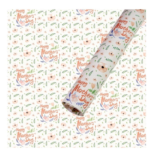 Clearance! Mattes White Cowhide Father'S Day Gift Wrapping Paper Gouache Nostalgic Gift Decoration Paper
