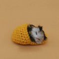thumbnail image 3 of Jouet pour Chat Qui Dort Petit Chat Animal en Peluche Jouet en Peluche Chaton (Chat de Couleur Aléatoire) Rouge Rose, 3 of 6