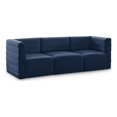 thumbnail image 1 of Meridian Furniture Quincy Canapé Modulaire en Velours Bleu Marine, 1 of 27
