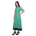 thumbnail image 2 of Moomaya Robe Kurti Maxi en Coton Évasée pour Femmes, Tunique Indienne Unie, 2 of 5
