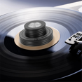 thumbnail image 3 of Record Weight LP Vinyl Record Clamp Level Turntable Stabilizer Vibration Player Accessories Silver, 3 of 5