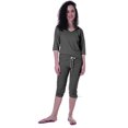 thumbnail image 1 of Moomaya Ensemble de Nuit Uni pour Femmes avec Capri en Coton, 2 Pcs de Chemises de Nuit, 1 of 5