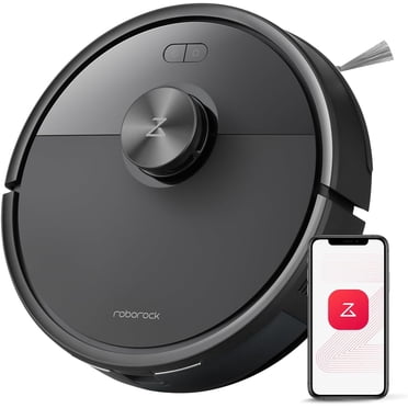 Roborock Q7 M5 Aspirateur Robot et Vadrouille Combinés, Aspiration HyperForce de 10 000 Pa, Système Double Anti-Emmêlement, Lavage Contrôlé par Application, Navigation LiDAR, pour Poils d'Animaux et Tapis, Noir *Exclusivité Walmart
