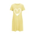 thumbnail image 5 of Amzcrzy Pyjamas pour Femmes Mode Imprimé Cœur Valentines Day Robe Décontractée Confortable à Manches Courtes Chemises de Nuit pour Femmes Valentines Day Cadeaux, 5 of 5