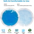 thumbnail image 3 of Round Reusable Gel Ice Packs with Cloth Backing Wisdom Teeth, Breastfeeding, Tired Eyes, Kid's Injuries, Headaches, Sinus Relief and More. Use as Hot or Cold Packs, 3 of 9