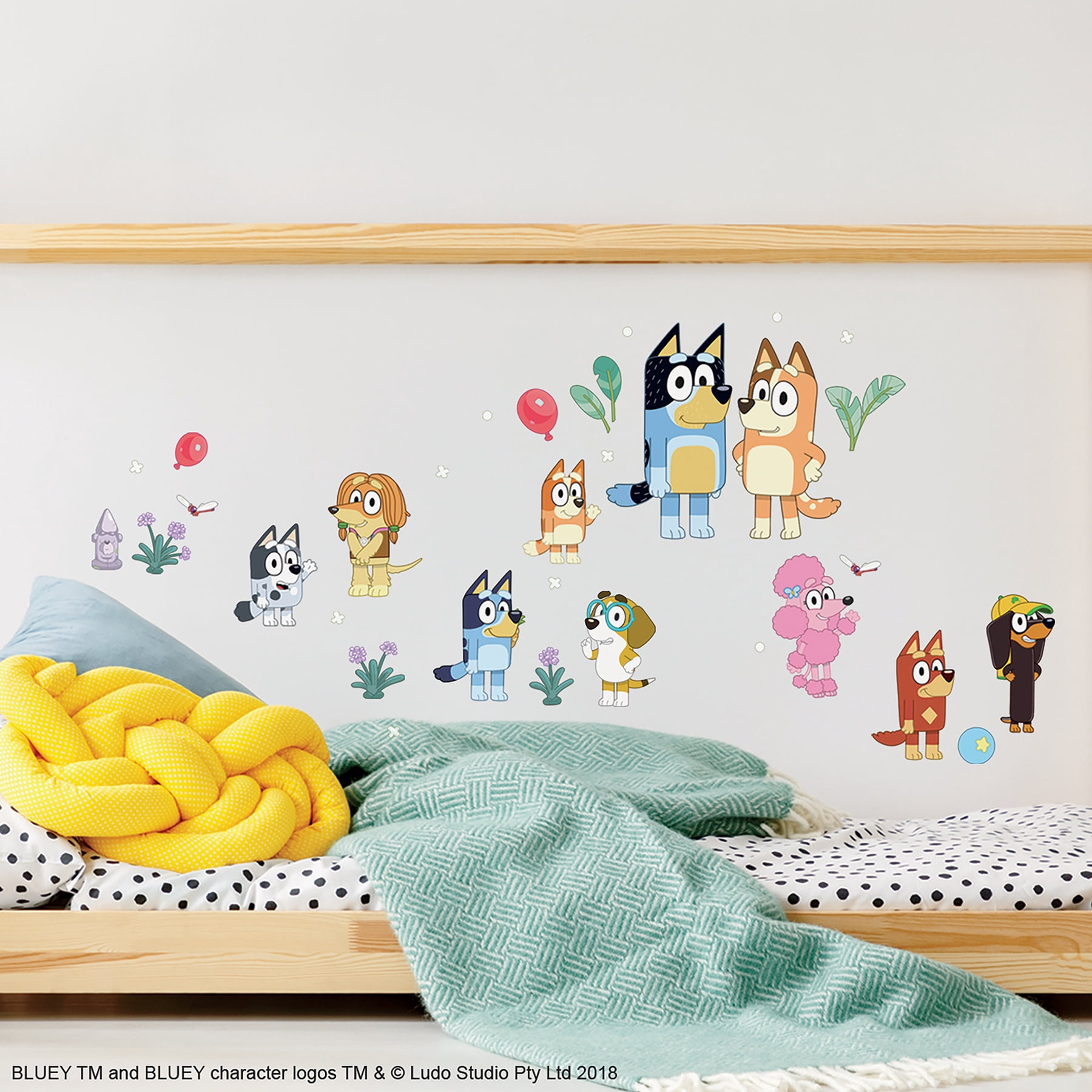 RoomMates Bluey Family & Friends Peel and Stick Wall Decals for Kids