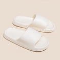 thumbnail image 4 of Mens and Womens Home Slippers Simplicity Solid Color Quick Drying Soft Sole Comfortable Non-Slip Indoor and Outdoor EVA Slippers White-03, 4 of 4