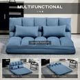 thumbnail image 4 of HOMCOM Canapé de Sol Ajustable Canapé Paresseux Pliable Convertible avec 2 Oreillers, 4 of 10