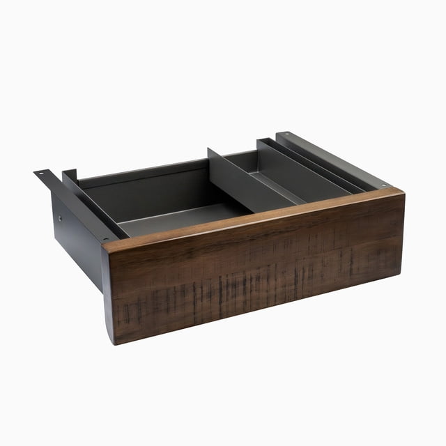 Desky Minimal Under Desk Drawer - American Rustic Pine Softwood / Space Grey
