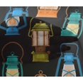 thumbnail image 5 of oneOone Viscose Chiffon Black Fabric Retro Lantern Craft Projects Decor Fabric Printed By The Yard 42 Inch Wide, 5 of 5