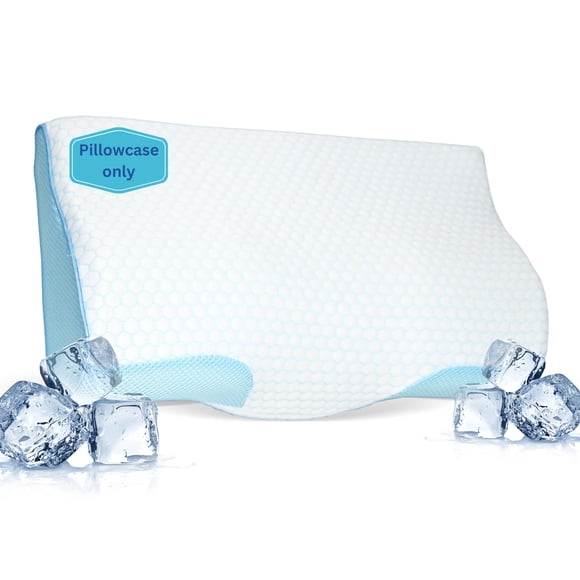 Derila Taie d'Oreiller Rafraîchissante / Contrôle Optimal de la Température pour Votre Oreiller en Mousse Mémoire pour un Sommeil Parfait. Matériau de Qualité Taie d'Oreiller Blanche Assure des Oreillers Anti-Ronflement