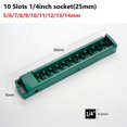 thumbnail image 1 of MYG 1pc Socket Organizer Box 3/8 1/4 1/2inch Drive ABS Plastic Socket Clip Rail Holder Empty Socket Storage Toolbox Socket Storage, 1 of 8