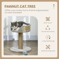 thumbnail image 4 of PawHut Small Cat Tree with Scratching Post, Perch, Toy Ball, Grey, 4 of 10