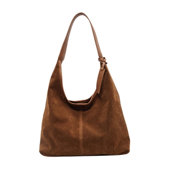Milaget Sac en Suède Sac à Main Sac sous l'Aisselle Grand Sac à Poignée Supérieure Porte-Monnaie Sac Fourre-Tout pour Femmes Jaune Brun