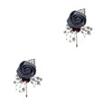 thumbnail image 1 of relayinert Broche Moderne Minimaliste Unique et à la Mode Pièce de Déclaration Épingles de Luxe pour Mariages Gris Foncé 2Set, 1 of 6