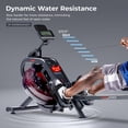 thumbnail image 4 of **Rameur à Eau Intelligent Phantom Hydro Sunny Health & Fitness**, avec Résistance Dynamique en Temps Réel, Capacité de 300 LB, Pliable, Connexion Bluetooth et Rail Extra Long – Modèle **SF-RW5910SMAR, 4 of 6