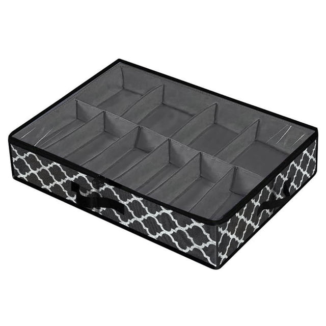 Home Textile Storage Bedroom Underbed Shoe Organizer with Lid Foldable Storage Boxes for Efficient Closet Organization and Visible Design