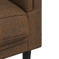 thumbnail image 5 of vidaXL Sofa avec Coussins 3 Places Brun Similicuir Suédé, 5 of 5