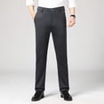 thumbnail image 2 of HNMKIU Men's Casual Trousers Loose Fit Straight Leg High Rise Comfortable Deep Pants for Everyday Wear, 2 of 4