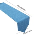 thumbnail image 3 of JASKFLY Long Table Sheer Runner for Weddings & Parties Solid Color Linen Table Runner 30x210cm(120 -150cm Tables)Blue, 3 of 9