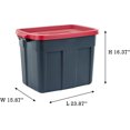 thumbnail image 2 of Rubbermaid Roughneck 18 Gal Plastic Holiday Storage Tote, Green and Red (6 Pack), 2 of 9