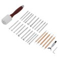 thumbnail image 2 of Leather Craft Tools Set, Manual Clear Texture Elegant Appearance DIY Leather Craft Tools Portable  For Sewing Carving For DIY Leather Crafts, 2 of 8