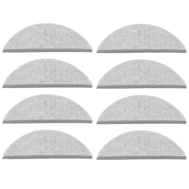 8pcs Chiffon de Vadrouille Lavable pour Xiaomi Mijia Lydsto R1 Aspirateur Robot Intelligent