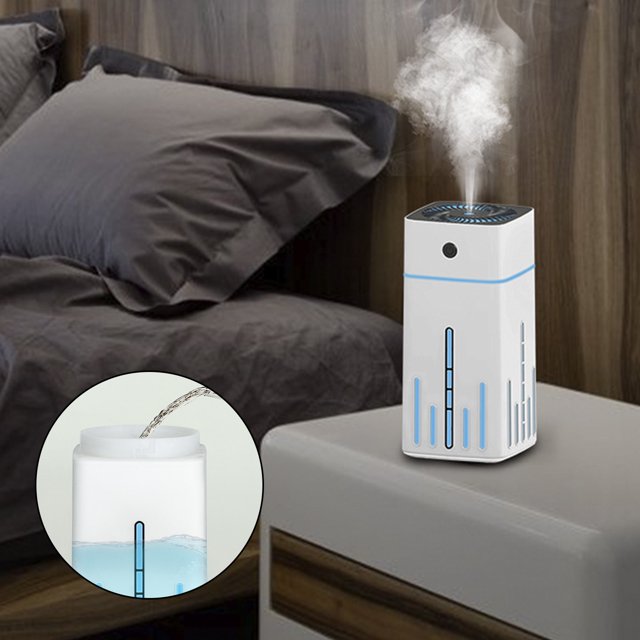 Cool Mist Humidifiers for Bedroom Portable Desk Humidifier, Cool Mist Humidifier, Humidifier for Home Bedroom Office, Plants, Colorful Night Light Function Warm Mist Humidifiers for Bedroom