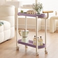 thumbnail image 1 of ZZkhGO Table d'Appoint Roulant avec Roues, Table d'Extrémité Mobile Crème pour Chambre et Salon, Table Gigogne Portable avec Rangement pour Petits Espaces, 1 of 6