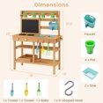 thumbnail image 3 of Gymax Kids Mud Kitchen w/Faucet Removable Sinks Chalkboard Stovetops Rotation Knobs, 3 of 10