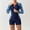 Blue, variant on Amzcrzy One Piece Swimsuit Women Women's Long-Sleeved Surfing Suits Shorts Diving Suits with Chest Pads and No Steel Supports Conservative Swimsuits Women Beach Fashion Bathing Suit for Women