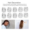 thumbnail image 3 of 100Pcs Dreadlocks Beads Rhinestone Hair Braiding Rings for Fashionable Hair Decoration, Wide Uses with Necklaces, Bracelet and Earrings for Parties, Weddings, 3 of 7